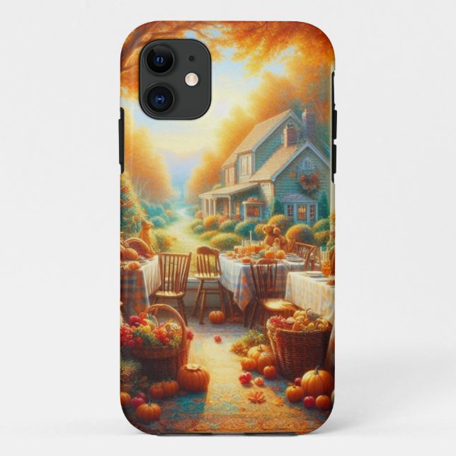 Warme und gemütliche Erntedank-Ansammlung Case-Mate iPhone Hülle (Rückseite)
