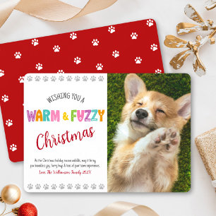 Warme und kuschelige Weihnachtsfoto-Spaß-Typografi Feiertagskarte