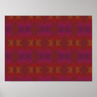 Warme und reiche Farben Paisley Muster A3 Poster