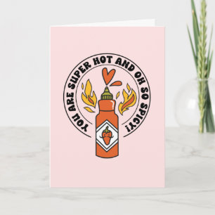 Warme und scharfe Sauce Valentine's Day Card Karte