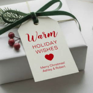 Warme Urlaubswünsche Tag für heißes Schokolade, Ka Geschenkanhänger