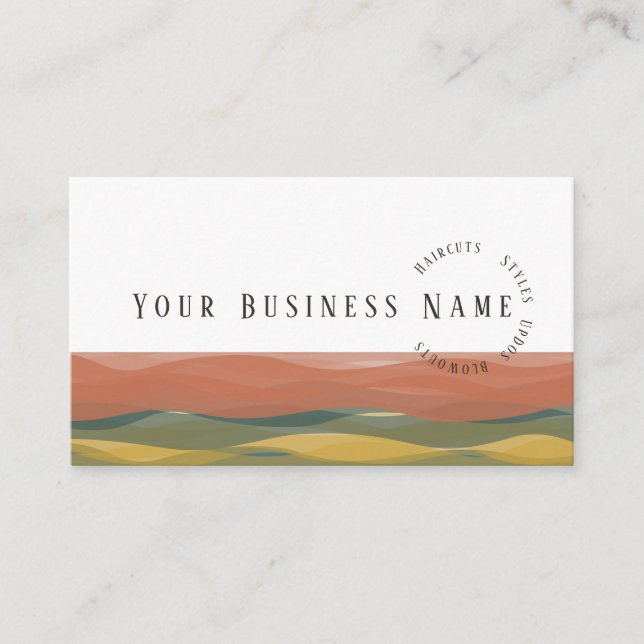 Warme Waves Business Card3 Visitenkarte (Vorderseite)
