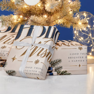 Warme Weihnachtsgrüße Navy-Weihnachten Geschenkpapier