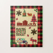 Warme Weihnachtswelt Classic Buffalo Kariert