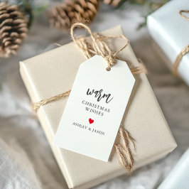 Warme Weihnachtswünsche, heiße Schokolade oder Tee Geschenkanhänger