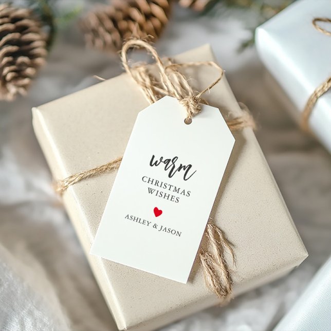 Warme Weihnachtswünsche, heiße Schokolade oder Tee Geschenkanhänger (Von Creator hochgeladen)