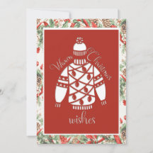Warme Weihnachtswünsche Pullover Faux Papercut