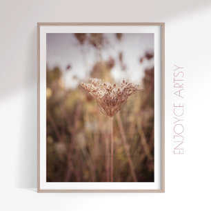 Warme Wildblume neatral Herbst Kunst Poster
