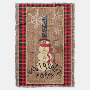 Warme Winter-Wünsche - Schneemann Decke