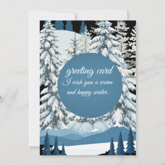Warme Wintergrußkarte Cozy Elegantes Design Einladung