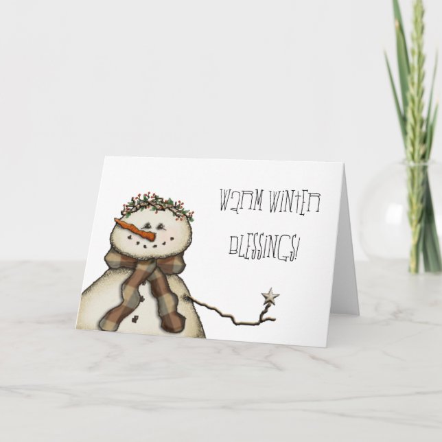 Warme Wintersegmente! Feiertagskarte (Vorderseite)