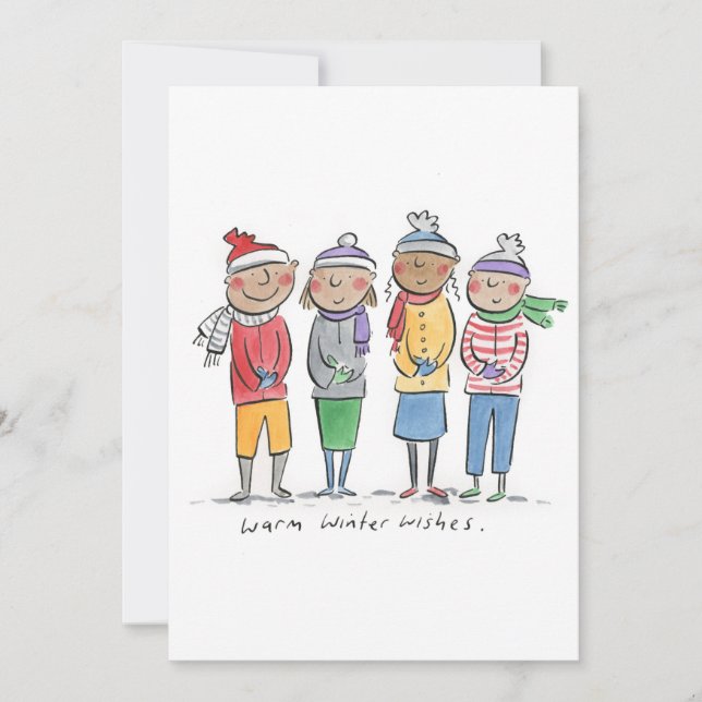 Warme Winterwünsche Einladung (Vorderseite)