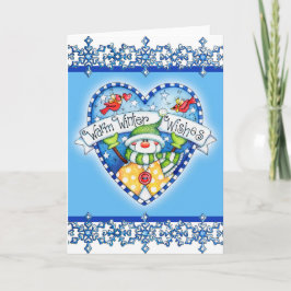 Warme Winterwünsche - Grußkarte Feiertagskarte