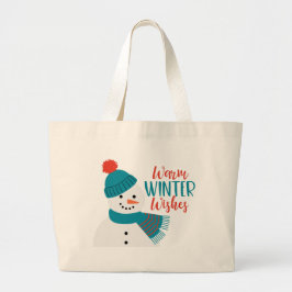Warme Winterwünsche Jumbo Stoffbeutel