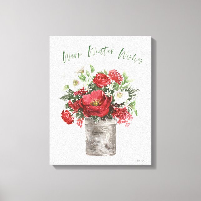 Warme Winterwünsche Leinwanddruck (Vorderseite)