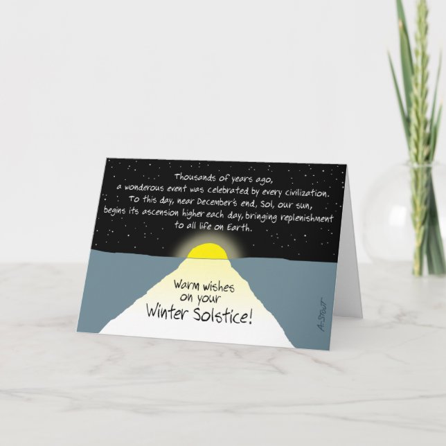 Warme Wünsche auf Ihre Wintersonne! Karte (Vorderseite)