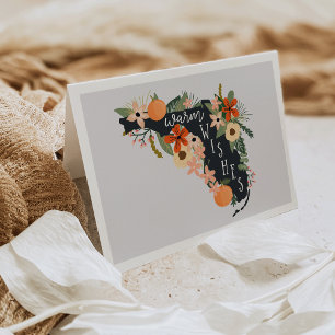 Warme Wünsche aus der Florida-Notizkarte  Grau Karte