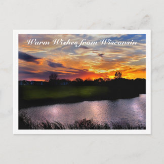 Warme Wünsche aus Wisconsin Postkarte