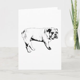 Warme Wünsche Bulldog-Karte Karte