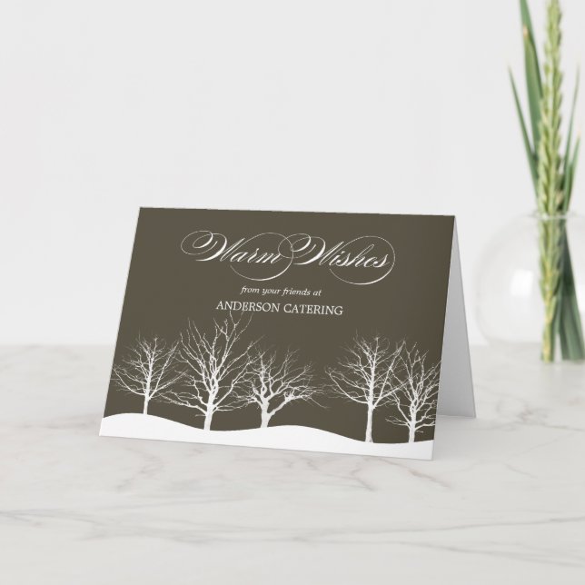 Warme Wünsche Business-/Firmenurlaub-Karte Feiertagskarte (Vorderseite)