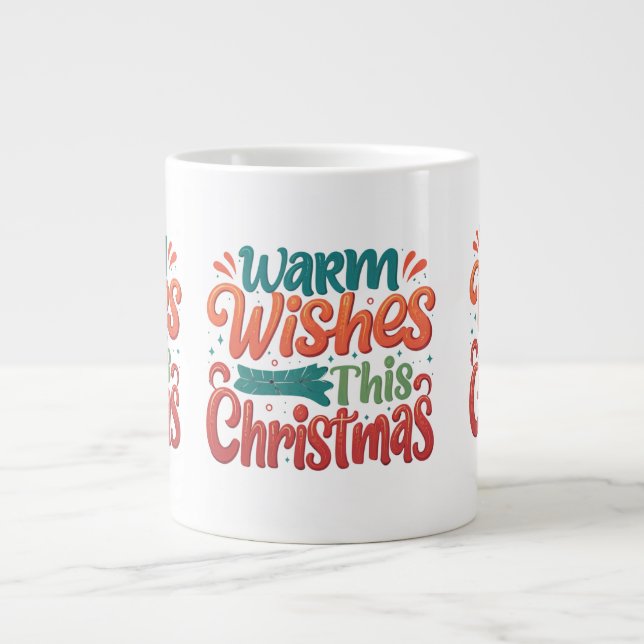 Warme Wünsche Dieses Weihnachten - Spezialität Jum Jumbo-Tasse (Vorderseite)