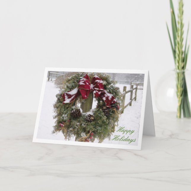 Warme Wünsche Feiertagskarte (Vorderseite)