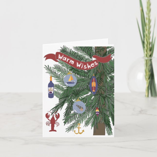 Warme Wünsche für die Ostküste! Feiertagskarte (Vorderseite)