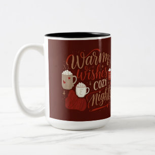 Warme Wünsche & gemütliche Nächte - Feiern Sie den Zweifarbige Tasse