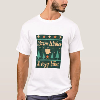 Warme Wünsche & Gemütliche Vibes Winter Kaffee T-S T-Shirt