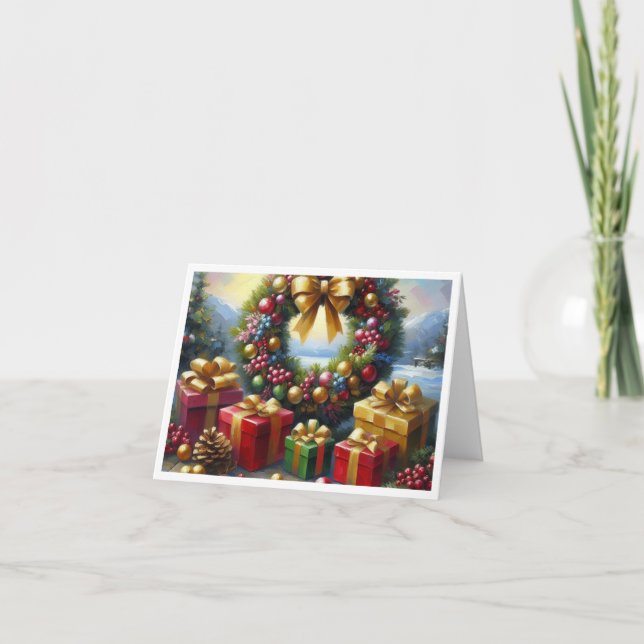 Warme Wünsche Grußkarte Feiertagskarte (Vorderseite)