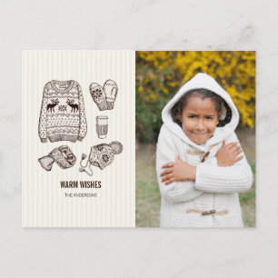 Warme Wünsche Holiday Essentials Foto Postkarte