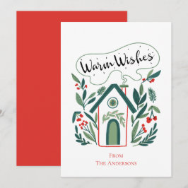 Warme Wünsche Holiday Zuhause Holiday Card Feiertagskarte