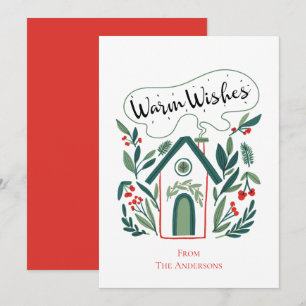 Warme Wünsche Holiday Zuhause Holiday Card Feiertagskarte