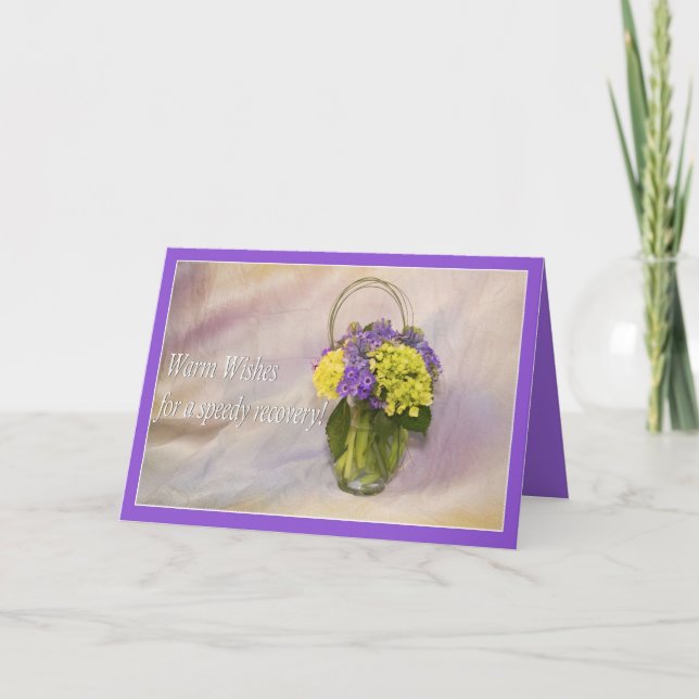 Warme Wünsche in Ihrer Operation Erholung Grußkart Karte (Vorderseite)