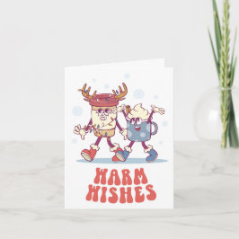 Warme Wünsche: Retro Groovy Holiday Card Karte