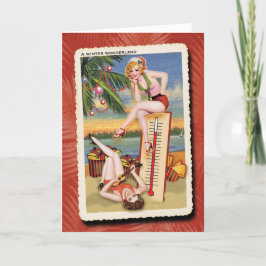 Warme Wünsche Retro Weihnachtskarte Feiertagskarte
