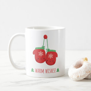 Warme Wünsche Süße Weihnachts-Schneeflocken-Handsc Kaffeetasse
