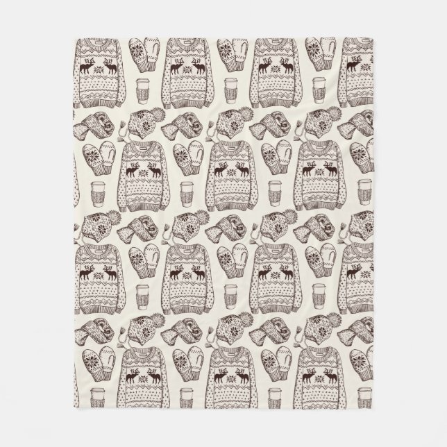 Warme Wünsche Urlaub Essentials Fleecedecke (Vorderseite)