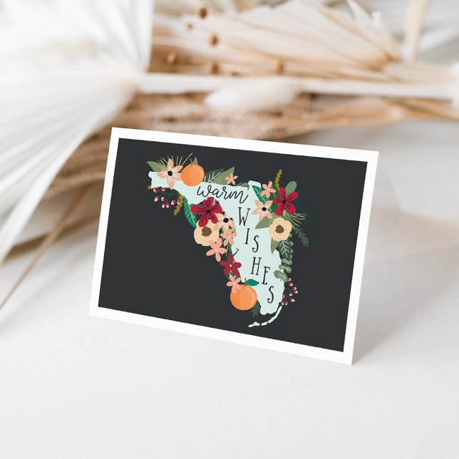 Warme Wünsche von der Illustrierten Karte Floridas (Von Creator hochgeladen)