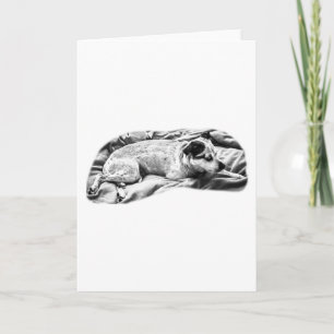 Warme Wünsche von einem wachsamen Hund Karte