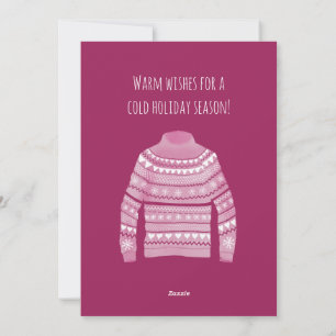Warme Wünsche Weihnachts-Pullover Weihnachtskarte Feiertagskarte