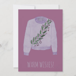 Warme Wünsche Weihnachts-Pullover Weihnachtskarte Feiertagskarte