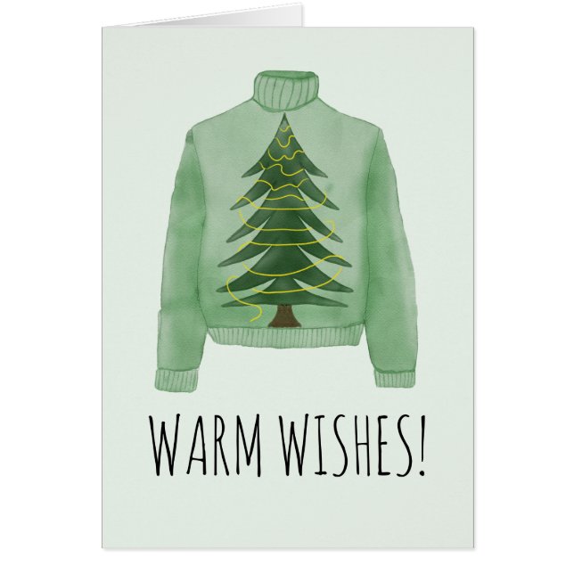 Warme Wünsche Weihnachts-Sweater (Vorne)