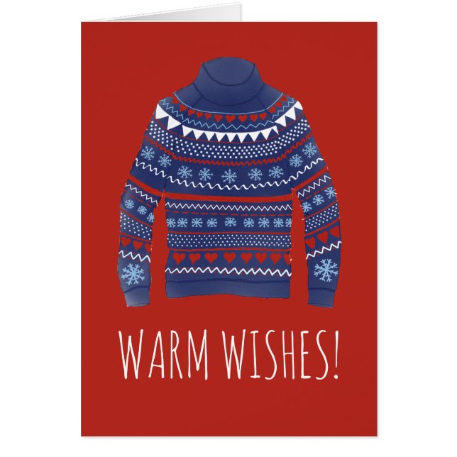 Warme Wünsche Weihnachts-Sweater (Vorne)