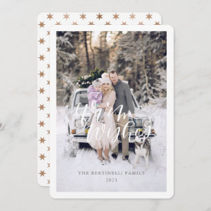 Warme Wünsche Weihnachtskarte Flat Holiday Card Feiertagskarte