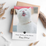 Warme Wünsche & Wet Kisses Cat Grußkarte Feiertagskarte<br><div class="desc">Senden Sie Liebe diesen Urlaub mit diesen bezaubernden,  "warmen Wünschen und nassen Küssen" Katzen-Fotokarten!</div>