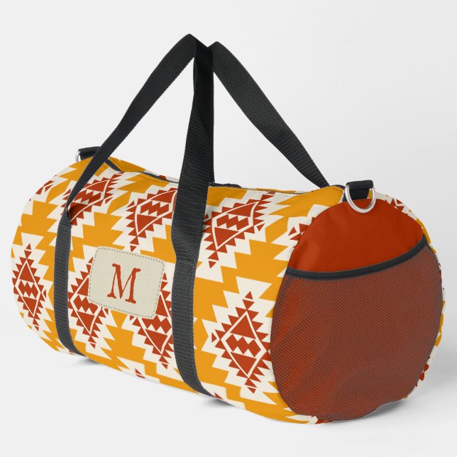 Warme Wüste Träume Südwestliche Rustikale Muster Duffle Bag (Rechte Ecke)