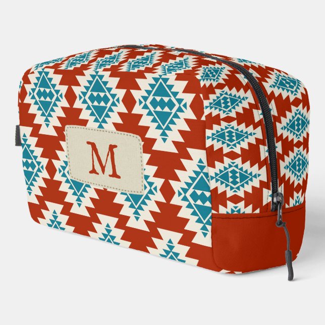 Warme Wüste Träume Südwestrustikales Muster Waschbeutel (Rechte Ecke)