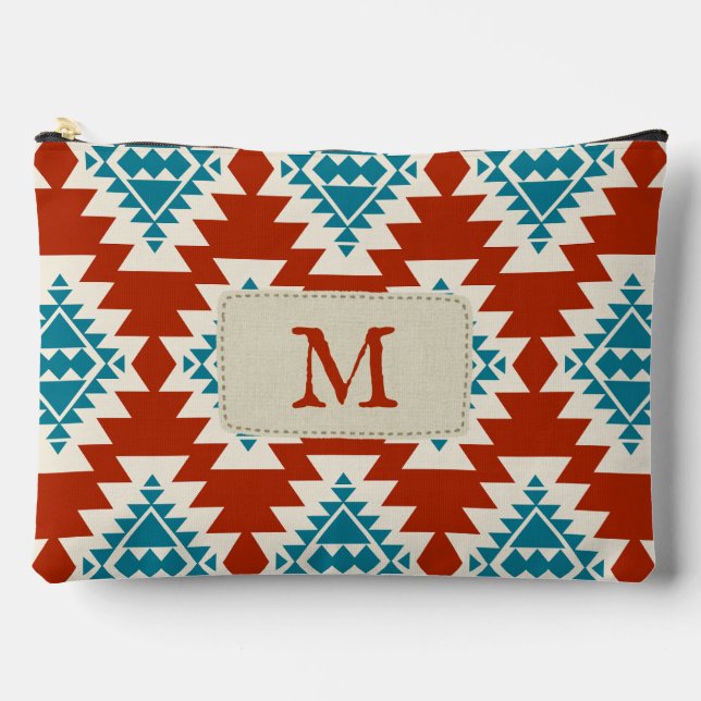 Warme Wüste Träume Südwestrustikales Muster Zubehörtasche (Vorderseite)