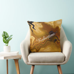 Warme Wüsten-Töne Abstract - Name personalisieren Kissen